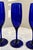 Late 20th Century Vintage Cobalt Blue Champagne Flutes - Set of 4 For Sale - Image 5 of 7