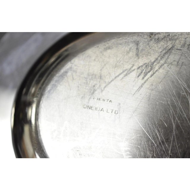 Vintage Oneida Fiesta Silver Plated Oval Covered Vegetable Serving Dish Platter For Sale - Image 10 of 11