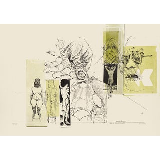 Sergio Barletta, Nude and Hand, Lithograph, 1970s For Sale