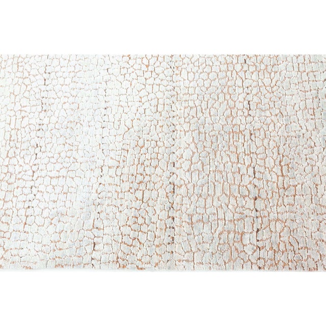 Modern Cracked Ground Design Hand-Knotted Silk Runner by Doris Leslie Blau Size: 3'6" × 11'0" (106 × 335 cm) A testament...
