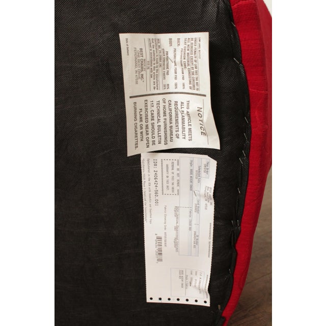 Wood 2010s Modern Style Custom Upholstered Red Club Chair For Sale - Image 7 of 13