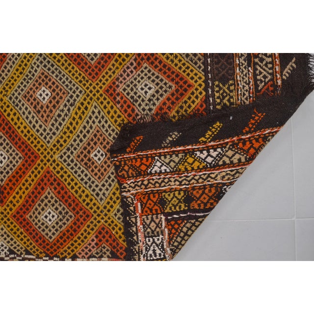 1950s Geometric Anatolian Kilim Rug For Sale - Image 9 of 10