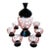 1930s Set of Art Deco Pink & Black Crystal Decanter & (6) Glasses. Czechoslovakia; Circa 1930 - Set of 7 For Sale