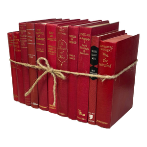 Decorative Books - Vintage Cherry Book Bundle - 1 Foot of Red Books