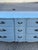 1970s French Provincial Blue Gray Lacquered Dresser of Twelve Drawers For Sale In Miami - Image 6 of 11