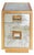 Matthew Izzo Home Cisco Gold Leaf and Antique Mirror One Drawer Cabinet For Sale