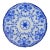 Late 19th Century Handmade English Blue-Patterned Porcelain Accent Plate For Sale