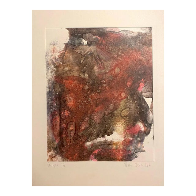 Peter Dischleit - Abstract Composition - Ink and Watercolor on Paper - 1973 For Sale