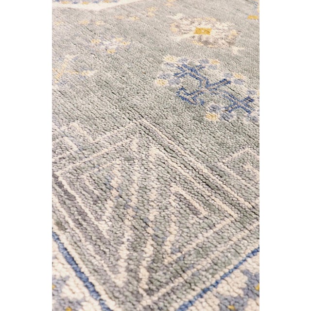 Traditional Pasargad Home Khotan L. Blue Wool Area Rug- 8' 1'' X 10' 0'' For Sale - Image 3 of 5