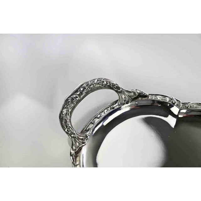 Vintage Silver Plated Serving Tray, 1970s For Sale - Image 4 of 5