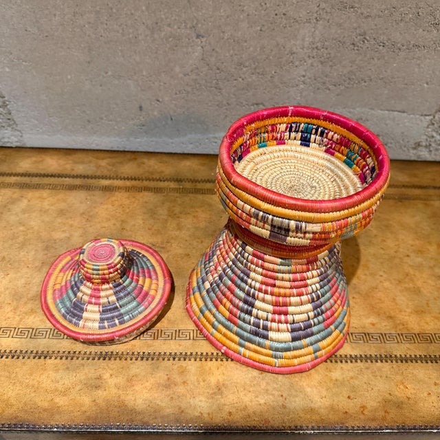 Traditional Ethiopian Mesob Basket For Sale - Image 4 of 7