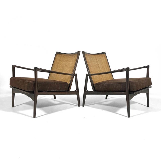 Ib Kofod-Larsen Cane-Back Lounge Chair (Pair) For Sale - Image 11 of 11