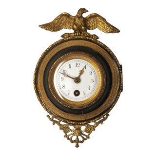 19th Century Small Alcove Wall Clock Cartel For Sale