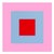 Contemporary Abstract Acrylic on Stretched Canvas Painting "Orb (Pink and Blue)" by Brent Hallard For Sale