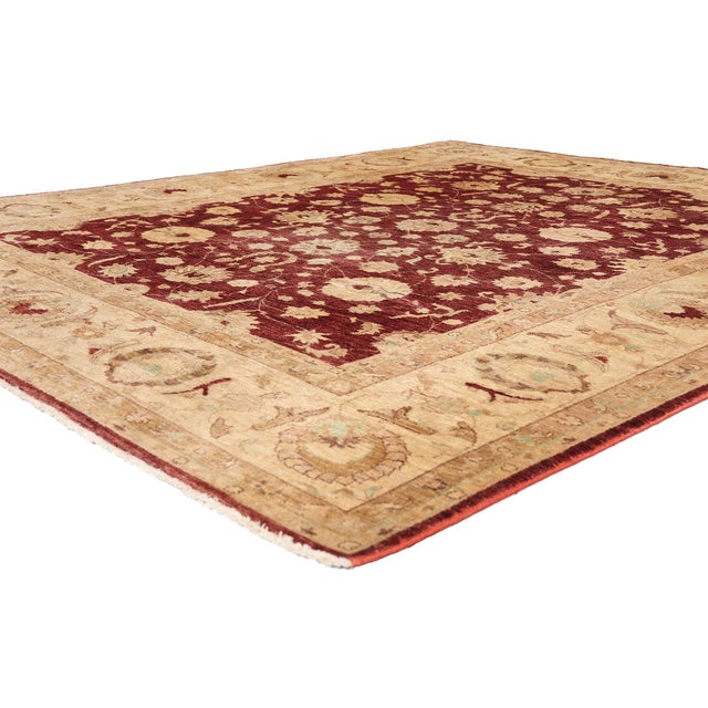 79420 Vintage Pakistani Oushak Rug, 07'11 x 09'06. The Grand Anatolian Garden: A Vintage Pakistani Oushak Rug of Timeless...