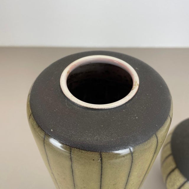 Ceramic Vintage Athen Vases by Wächtersbach, Germany, 1970s, Set of 2 For Sale - Image 7 of 18