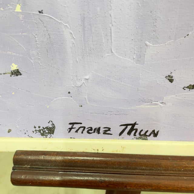 Oskar Kokoschka Central European Original Oil Portrait of a Woman by Franz Thun For Sale - Image 4 of 9