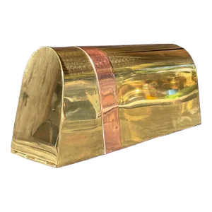 Vintage Coastal Tagged Spanish Sarreid Brass and Copper Mailbox