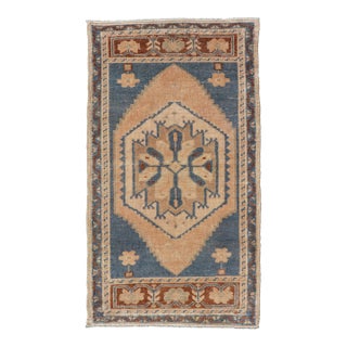 Vintage Turkish Oushak Rug With All-Over Sub-Geometric Medallion Design For Sale