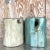 Early 21st Century Vintage Boho Color Washed Wood Low Stools - Set of Two For Sale - Image 5 of 6