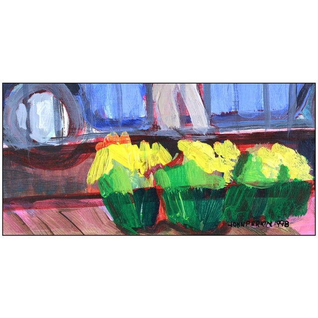 Figurative 1990s London From The Garden, John Perkin For Sale - Image 3 of 4