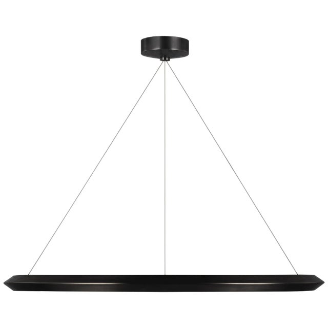 Encircle 38" Ring Chandelier in Bronze Designer: Peter Bristol Fixture Height: 1.75" Canopy: 5.75" Round Mounting: 3...