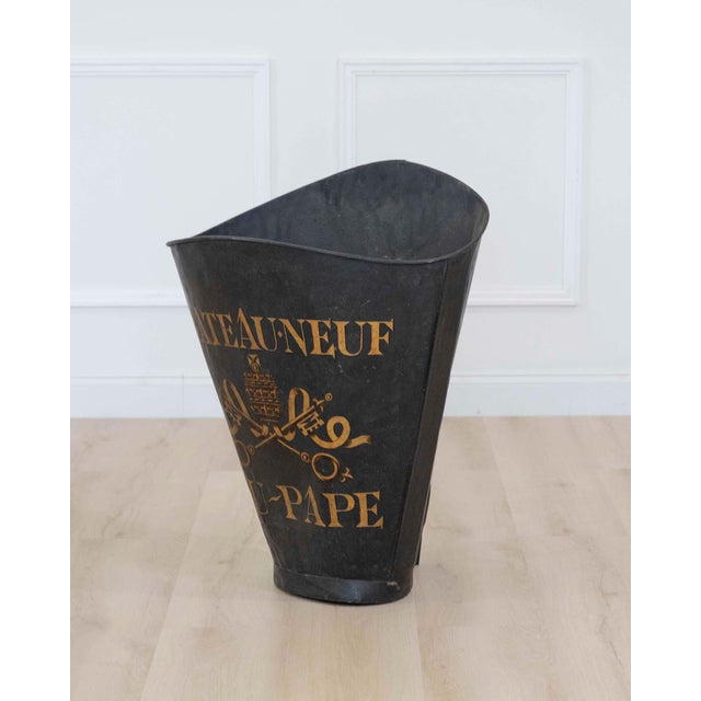 This French grape-picking hod dates to around 1900 and carries later painted decoration. Hods of this kind were used...