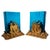 Bradley Hubbard Antique American Art Deco Brass Glass Vases Ship Bookends Bradley & Hubbard 1925 For Sale - Image 4 of 13