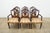 A handsome vintage set of six Stickley Nichols & Stone dining chairs crafted in a classic Hepplewhite-inspired shield back...