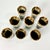 Burnt Umber 1980s Brutalist Boho Chic Arts & Crafts Lava Dripped Ironstone Glasses - Set of 8 For Sale - Image 8 of 13