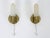 Mid-Century Modern Bauhaus Brass & Opaline Glass Sconces, Germany, 1950s, Set of 2 For Sale - Image 3 of 18