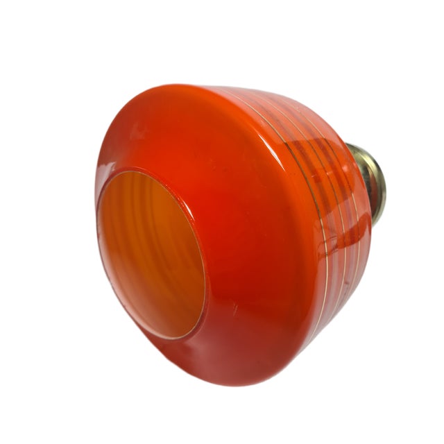 Red Vintage Pendant Lamp, Poland, 1960s For Sale - Image 8 of 9
