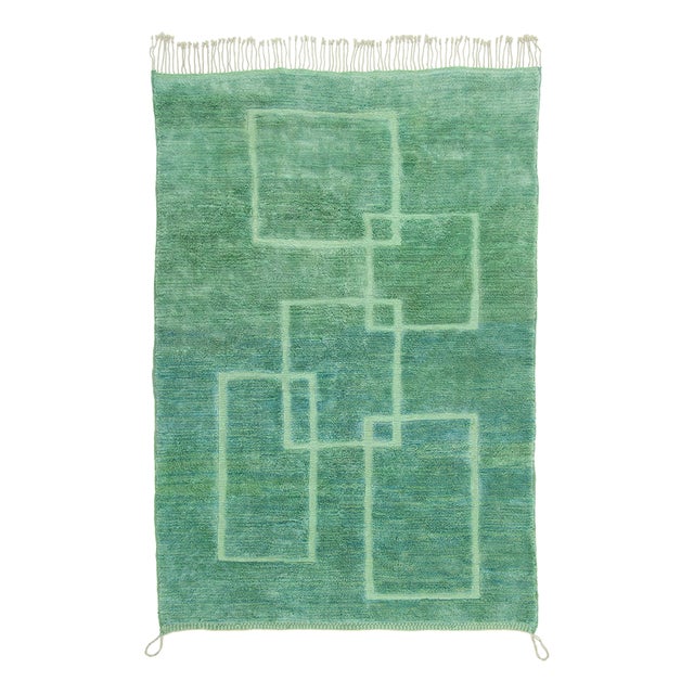Hand-Knotted Wool Rug by Azele Studio For Sale