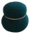 Cozy Sherpa Round Nesting Stool– Blackish Green Broadcloth Pleat, New For Sale