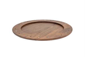 Pok Collection Wooden Charger Plate Serving Tray of Decorative Walnut Wood by SoShiro, 2019