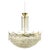 1970s Vintage Gilded Brass and Crystal Drops 6-Light Chandelier, Italy, 1970s For Sale - Image 5 of 5