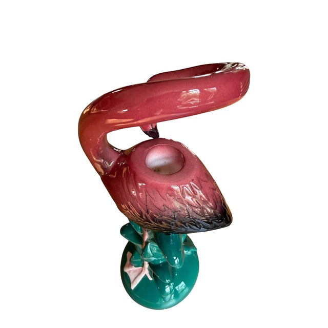 1980s 1980s Pink Flamingo Candlestick Holder For Sale - Image 5 of 9