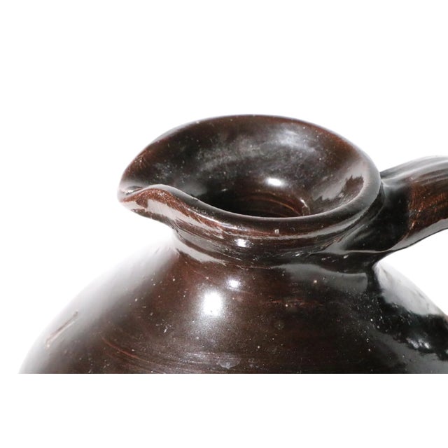 Antique Albany Brown Slip Ware Whiskey Jug Crock For Sale - Image 10 of 13