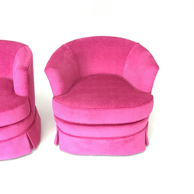 Pink swivel barrel chair clearance
