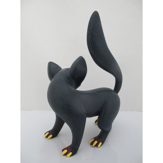 Oaxacan Alebrije Turning Fox Wood Carving Mexican Folk Art Figure Sculpture For Sale - Image 9 of 14