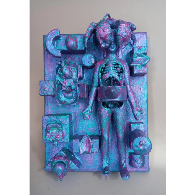 FREE SHIPPING FOR A LIMITED TIME ONLY! Contemporary Sculpture - Painting by Diane Grant. Mixed media, acrylic, on canvas....