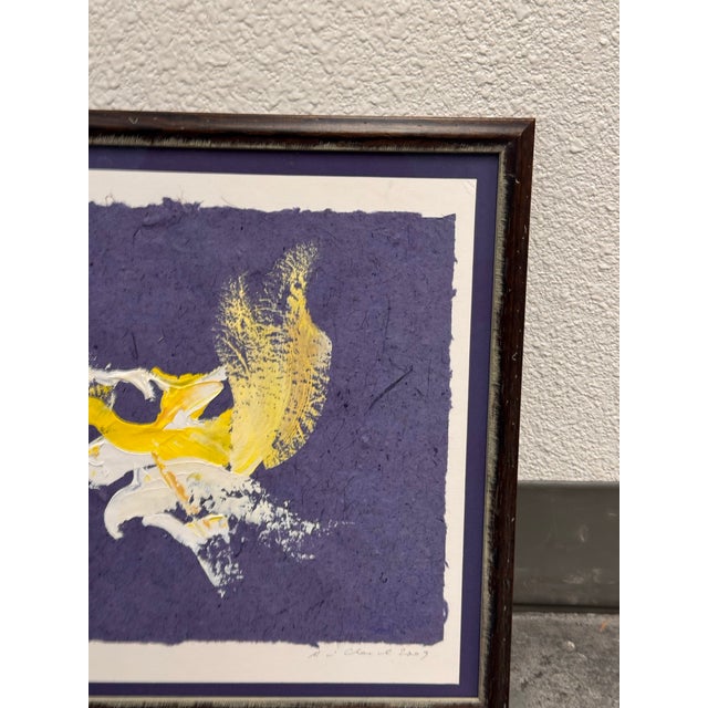 Annie Clavel Abstract Mixed Media Original Artwork, Framed For Sale - Image 9 of 12