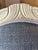 French Country Oversized French Louis XVI Style Distressed Off-White & Slate Blue Upholstered Armchair For Sale - Image 3 of 12
