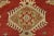 Red Kazak Rug 5’3” X 6’6” Red Wool Tribal Hand-Knotted Carpet For Sale - Image 8 of 13