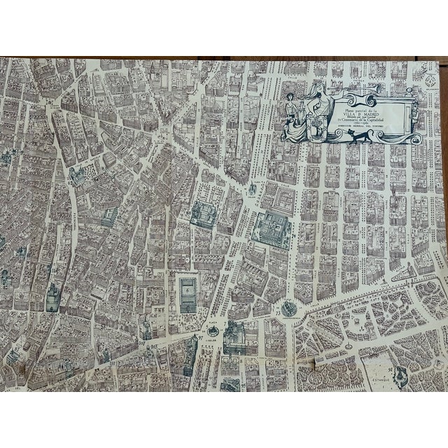 Vintage Pictorial Map of Madrid Spain For Sale - Image 4 of 12