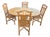 Vintage Italian Extendable Bamboo Dining Set, 1970s, Set of 5 For Sale