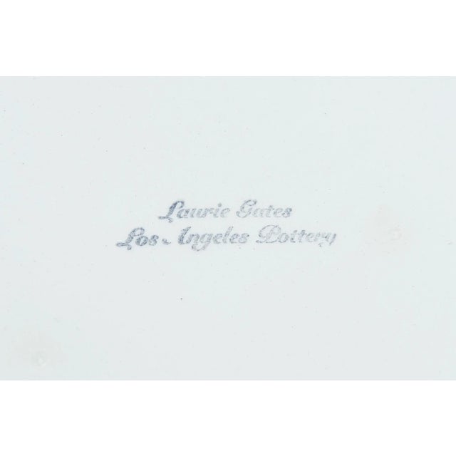 Fornasetti Style Large Ceramic White and Gold Bowl Signed For Sale - Image 10 of 12