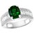 1.8 Carat Oval Tsavorite and 1.5 Carat Diamond in 14 Karat Gold Ring Estate For Sale - Image 15 of 18