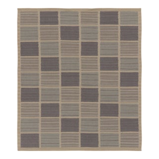 Contemporary Scandinavian Style Geometric Wool Rug, by Rug & Kilim, India For Sale
