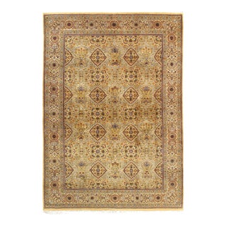 Persian Fine Hand Knotted Tabriz Design 6'1'' X 8'7'' For Sale